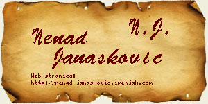 Nenad Janašković vizit kartica